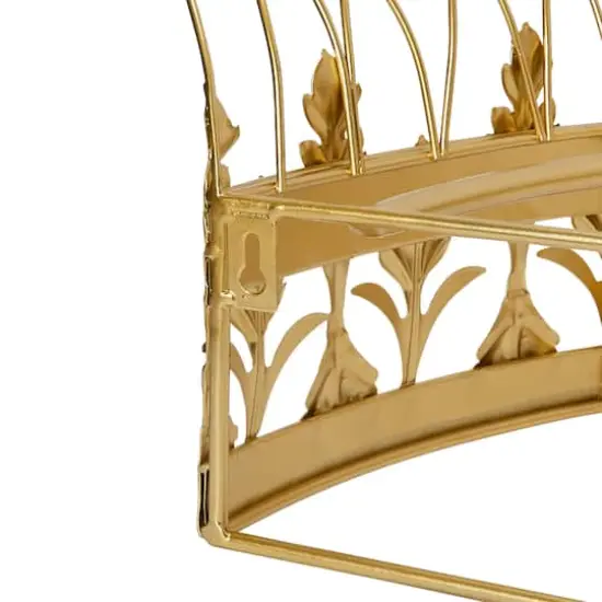 Hello Honey&reg; 29" Metal Curtain Crown Gold {4}