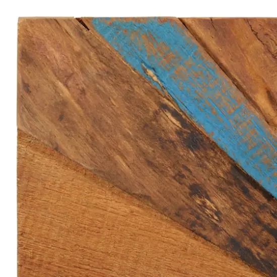 39" Brown Rustic Abstract Teak Wood Wall Decor {6}