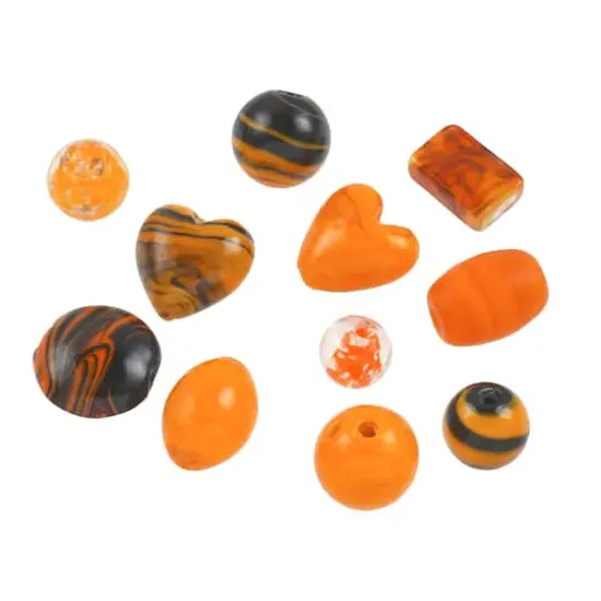 Mixed Lampwork Glass Craft Beads by Bead Landing&trade; Orange {1}
