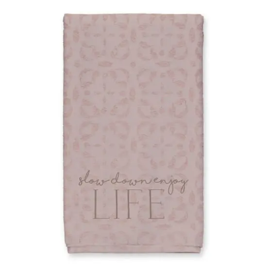 Slow Down Enjoy Life Tea Towel Set Pink {3}