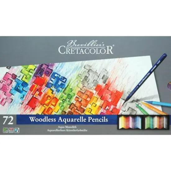 Cretacolor Aqua Monolith 72 Color Woodless Watercolor Pencil Set {1}