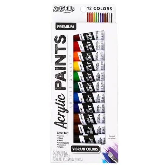 ArtSkills&reg; 12 Color Acrylic Paint Set {1}