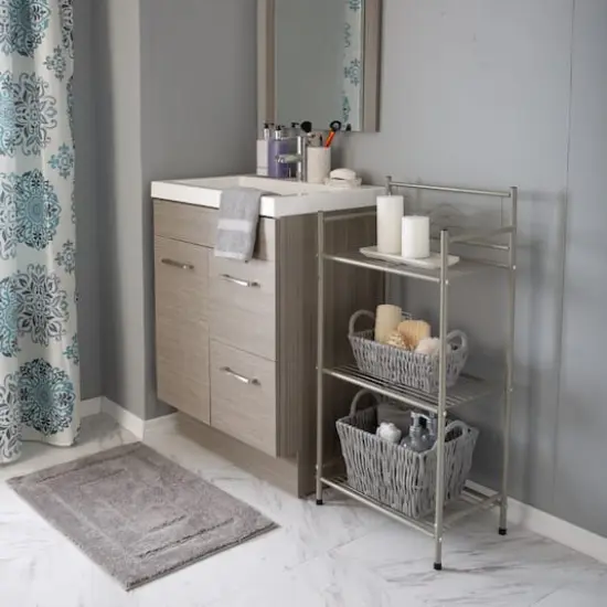 Bath Bliss Satin Nickel Bronze 3-Tier Storage Shelf {5}