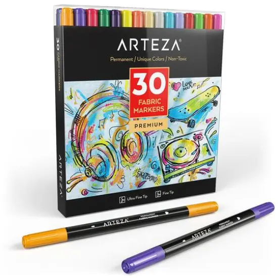 Arteza&reg; 30 Color Fabric Marker Set {1}