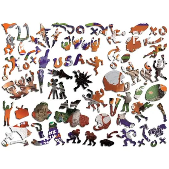 College Football Wooden Retro Series 333 Piece Jigsaw Puzzle Clemson Tigers {4}