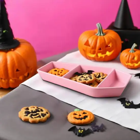 12" Pink Coffin 3-Section Ceramic Platter by Ashland&reg; {4}