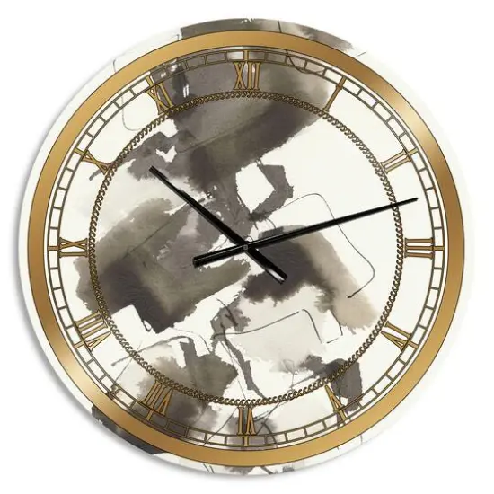 Designart 'Geometric Glam Square I Glam Wall Clock {1}