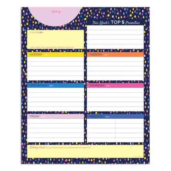 TF Publishing Bright Week Large Weekly Task Planner Desk Pad {3}