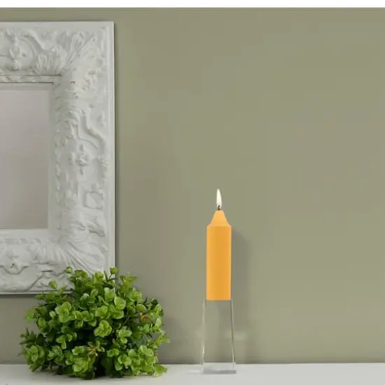 Root Candles 5" Unscented Smooth Collenette Taper Candles, 8ct. Butterscotch {5}