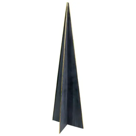 20" Blue & Gold Triangular Christmas Tree Tabletop D&eacute;cor {1}