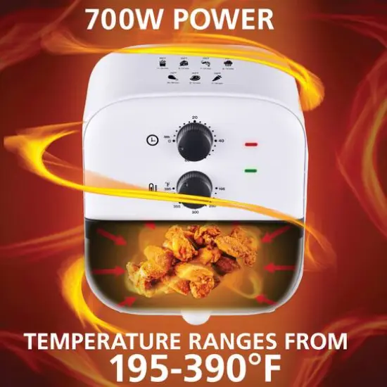 Brentwood White 1qt. 700 Watt Electric Air Fryer {4}