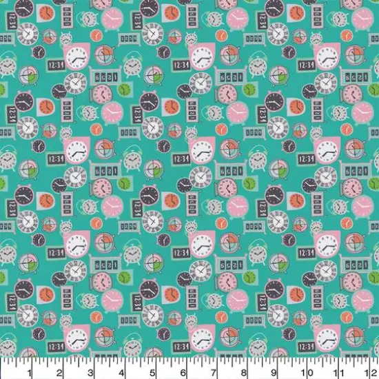 Camelot Fabrics Turquoise Deadlines Cotton Precut Fabric {3}