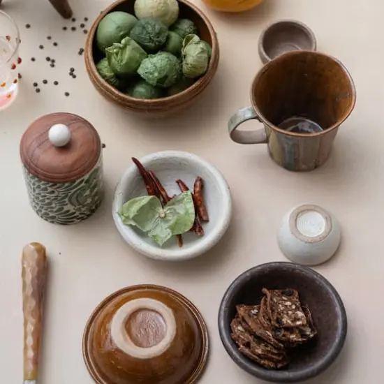 Hello Honey&reg; 16oz. Rustic Striped Stoneware Mugs, 6ct. {4}