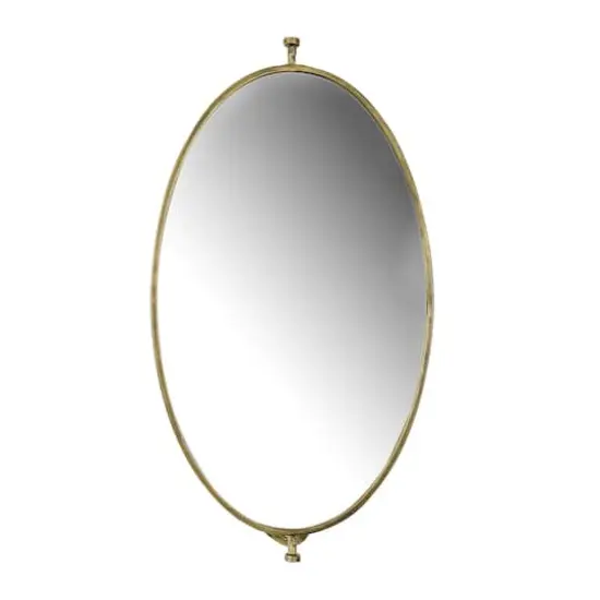 Hello Honey&reg; 27" Gold Pivoting Oval Wall Mirror {1}