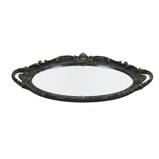 15.25" Antique Brass Mirror Tray Tabletop D&eacute;cor by Ashland&reg; {3}