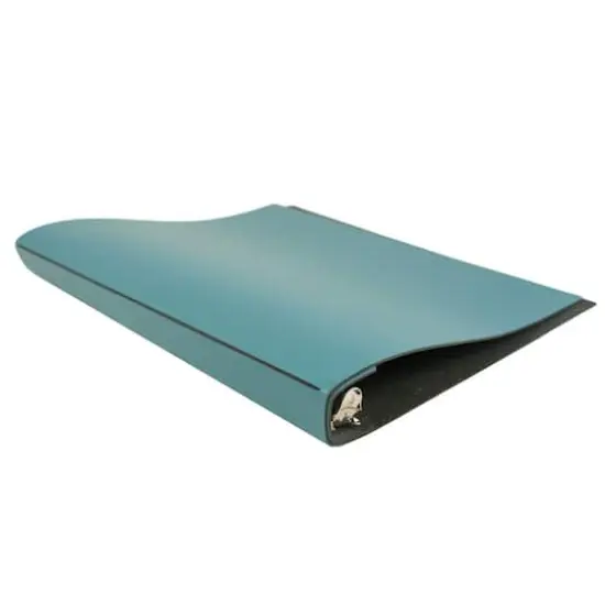 JAM Paper 0.75" Italian Leather 3-Ring Binder Turquoise {4}