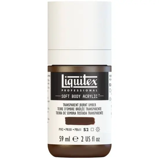 Liquitex&reg; Professional Soft Body Acrylic Bottle, 2oz. Transparent Burnt Umber {8}