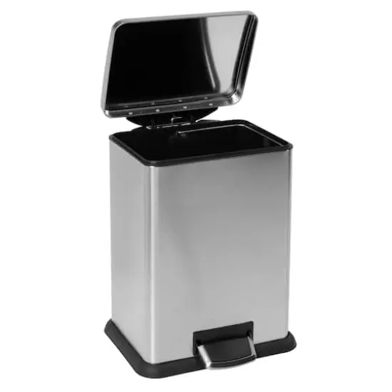 Honey Can Do Tall & Wide 58L Stainless Steel Step Trash Can with Lid {1}