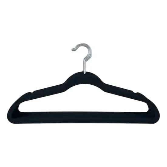 Simplify Slim Velvet Suit Hangers, 25ct. Black {1}