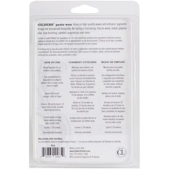 Gilders&reg; Baroque Art Paste Wax Black {3}