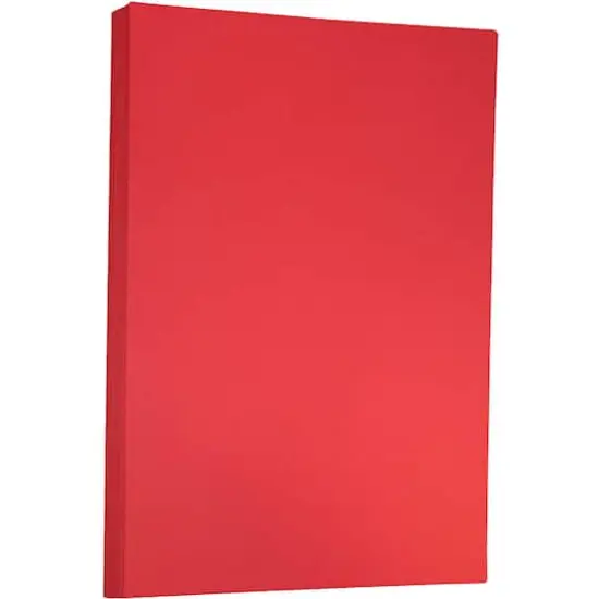 JAM Paper Matte 11" x 17" 24lb. Paper, 100 Sheets Red {1}