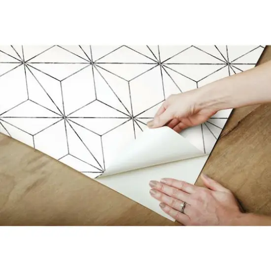 RoomMates Geo Blockstar Peel & Stick Wallpaper Black {10}