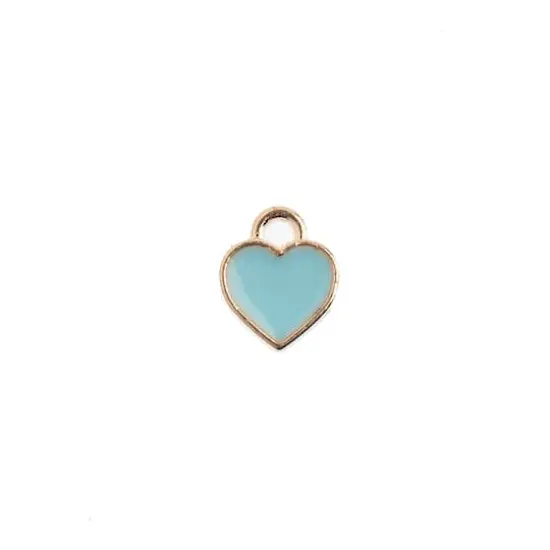 John Bead Sweet & Petite Small Hearts Charms, 10ct. Light Blue {1}