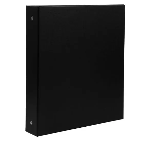 JAM Paper 1.5" Black Premium Linen Textured 3 Ring Binder {1}