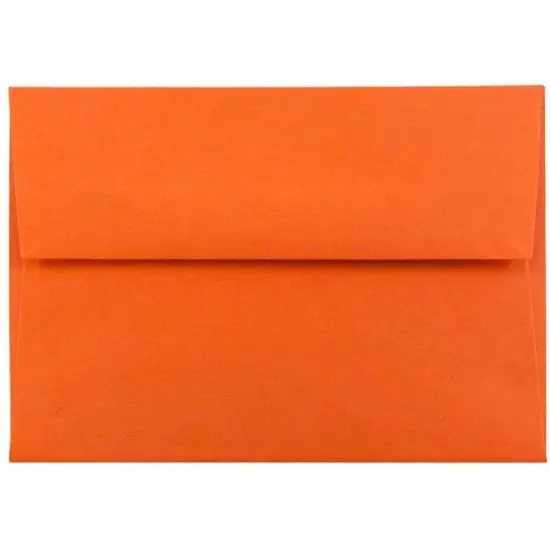 JAM Paper A1 Brite Hue Blank Greeting Cards & Envelopes, 25ct. Orange {4}