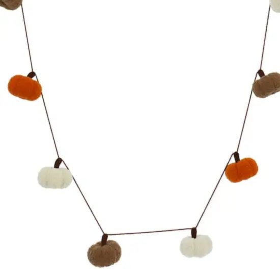 6ft. Yellow, Cream & Brown Pumpkin Garland by Ashland® {3}