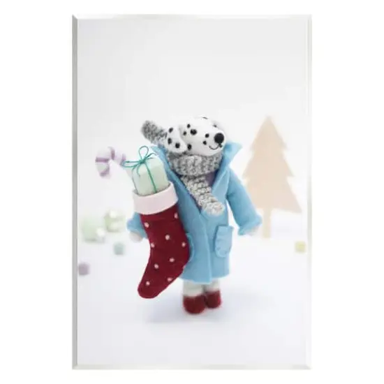 Stupell Industries Dalmatian Christmas Stocking Scene Wall Plaque Art {1}