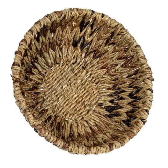 Hello Honey&reg; 12.5" Brown Woven Buri & Banana Fiber Basket Organizer {1}