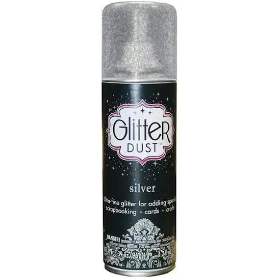 Glitter Dust Silver Aerosol Spray {1}