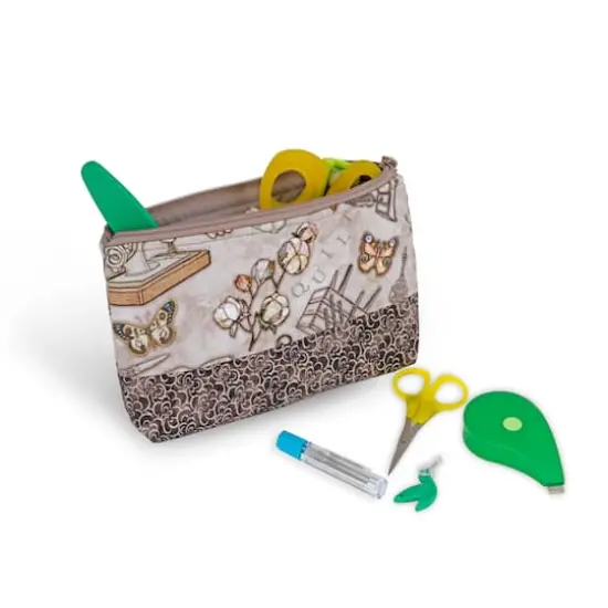 Dritz&reg; Neutral Sewing Large Rectangular Sewing Basket With Zippered Case {8}