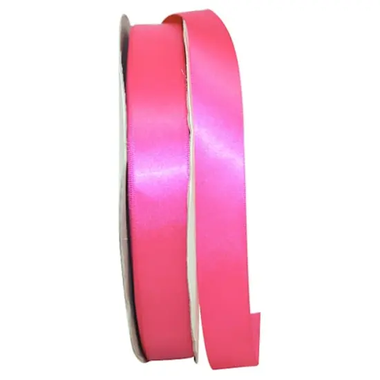 JAM Paper 7/8" x 100yd. Satin Single Face Ribbon Shocking Pink {1}