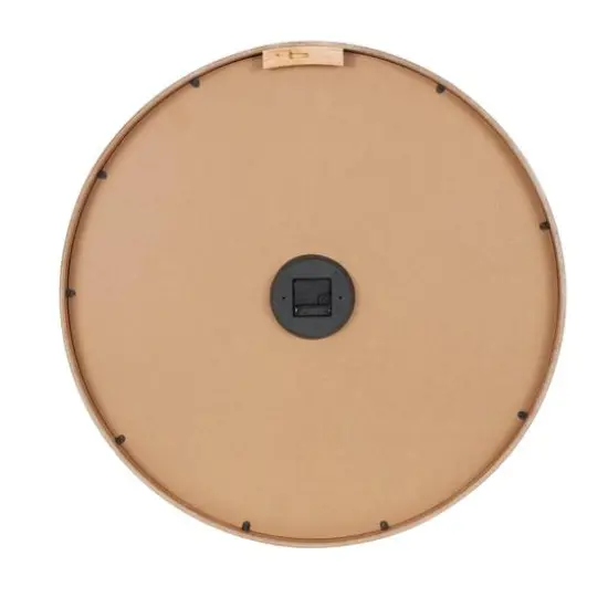 30" Natural Brown & White Mandala Wall Clock {10}