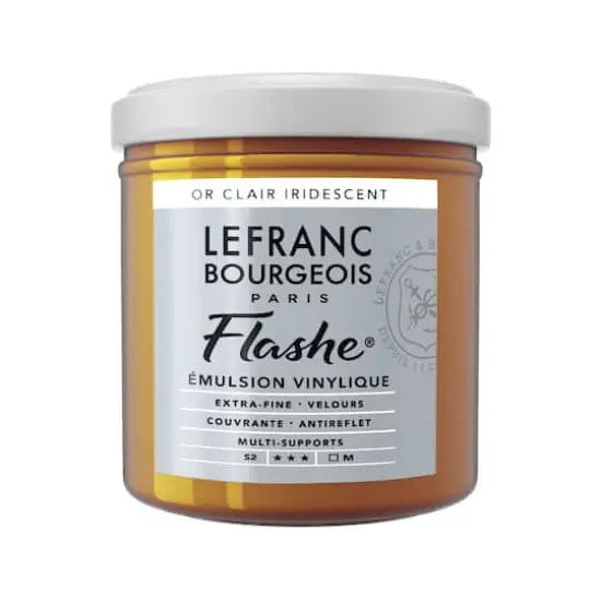 Lefranc & Bourgeois Flashe&reg; Matte Artist's Color, 125mL Iridescent Light Gold {1}