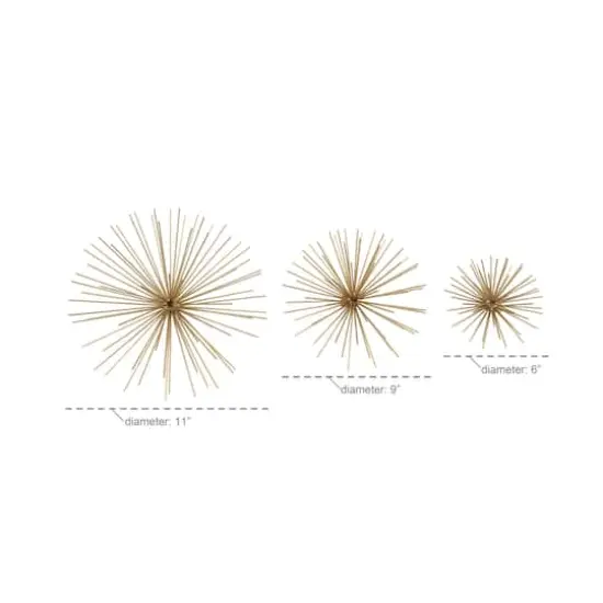 Gold Tin Contemporary Abstract Wall D&eacute;cor Set {6}