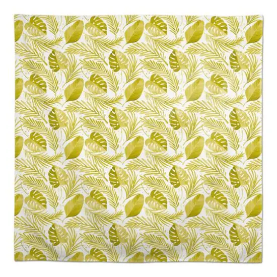 Coastal Yellow Leaves Tablecloth {1}