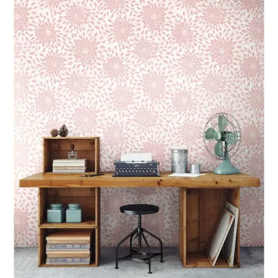 RoomMates Toss The Bouquet Peel & Stick Wallpaper Pink {5}