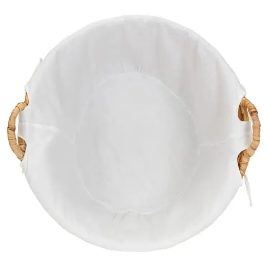 Household Essentials 12.5" Round Wicker Laundry Basket with Handles Natural {9}