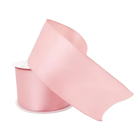 2.5" x 8.3yd. Wired Satin Ribbon by Celebrate It&reg; Blush {3}
