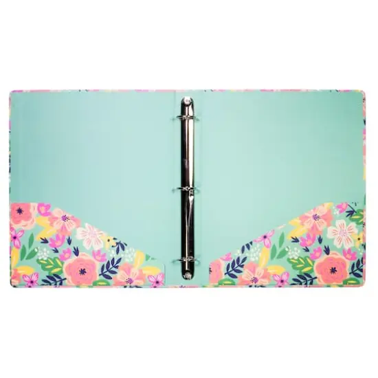 Steel Mill & Co.&reg; Mint Floral 3-Ring Binder {3}