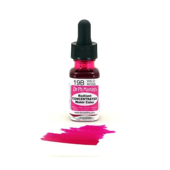Dr. Ph. Martin's&reg; Radiant Concentrated Watercolor, 0.5oz. 19B Wild Rose {4}