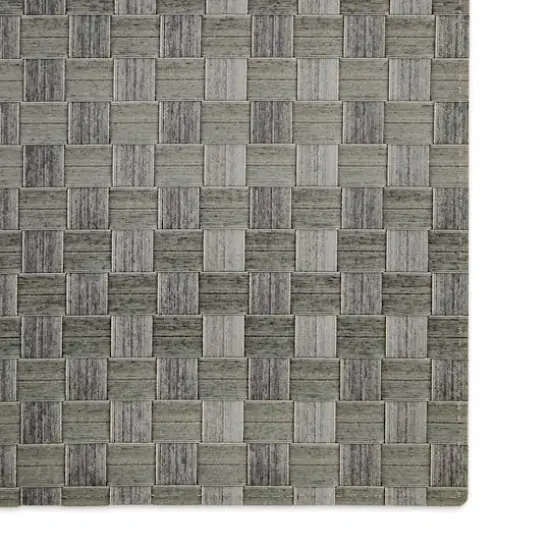 DII&reg; Reversible Basket Weave Woven Placemats, 4ct. Gray {5}