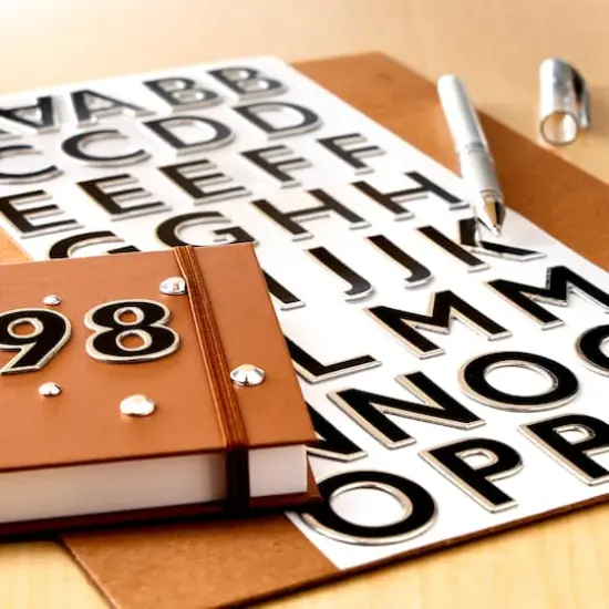 Black Foil Outline Alphabet Stickers by Recollections&trade;  {3}