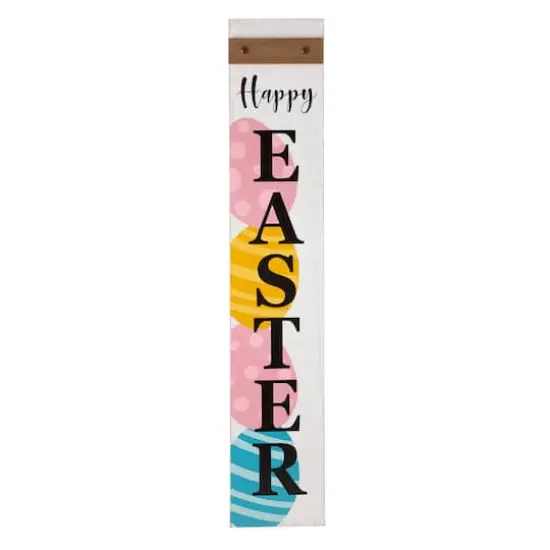 Glitzhome&reg; 42" Wooden Happy Easter Porch Sign {1}