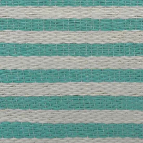 DII&reg; 20" Pinstripe Woven Paper Storage Bin Aqua {4}