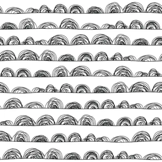 RoomMates Doodle Scallop Peel & Stick Wallpaper Black {1}