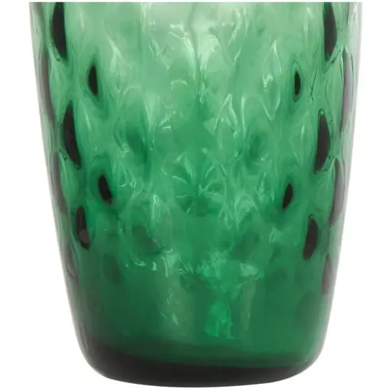 20" Green Ombre Handmade Glass Vase {9}